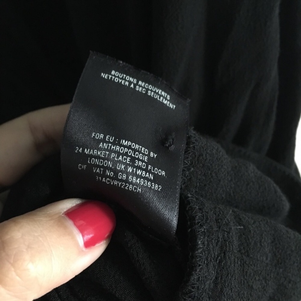 MAEVE ANTHROPOLOGIE BLACK WORK DRESS SIZE 4 - Picture 8 of 8